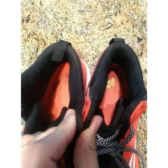 Rare 2014 Adidas Mens Basketball Shoes Sneakers Orange Black Lace Up S84205 14.5